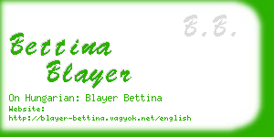 bettina blayer business card